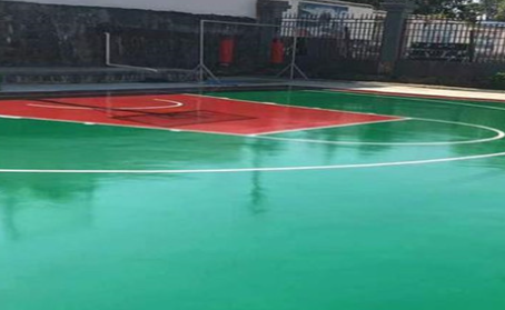 眉山篮球场翻新地面